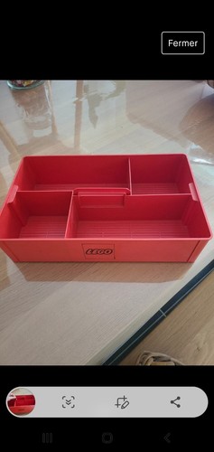 Boîte rangement lego rouge - boîte,
