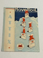 Rare  Prospectus Huile Noveltoil   Sphinxoil Attix 1930’s Bidon