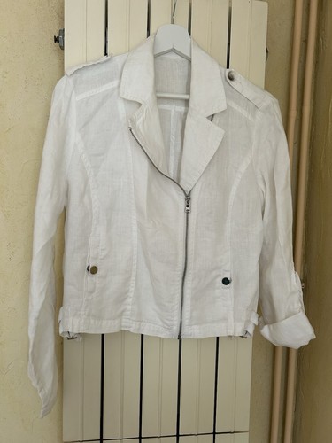 Veste femme blanche courte
