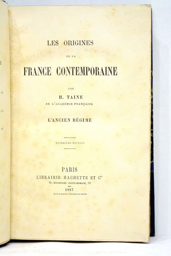 Livre ancien taine - livre, la