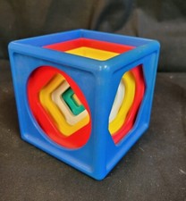 VINTAGE --   TOMY 1993  -- jeu CUBE apprendre les formes geometriques, couleurs