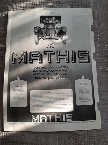 Pub presse ancienne mathis - presse,