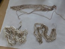 au poids 140g  ancienne chaîne en laiton argenté  fab France ancienne à nettoyer