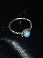 bague argent avec pierre precieuse Larimar