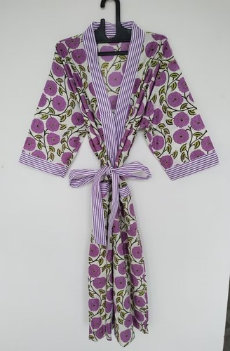 Robe longue kimono imprimé - longue,