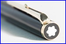 1978 MONTBLANC Classique Stylo À Bille # 380 NOIR PROFOND & OR / Mine Bleue