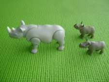 PLAYMOBIL LOT DE 3 RHINOCEROS