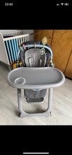 chaise haute polly magic relax chicco  grise en très bon état, 