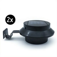 2PCS Solaire 3 LED Clôture Lumière Extérieure Jardin Jardin Blanc/Lumière Chaude