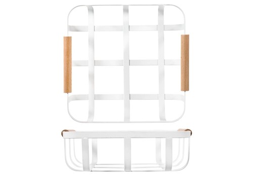 Panier métallique blanc - panier,