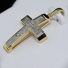 Pendentif croix ronde en