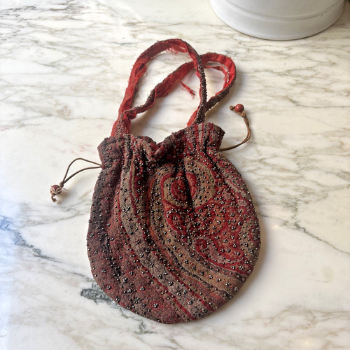 Ancien petit sac bourse - petit, en