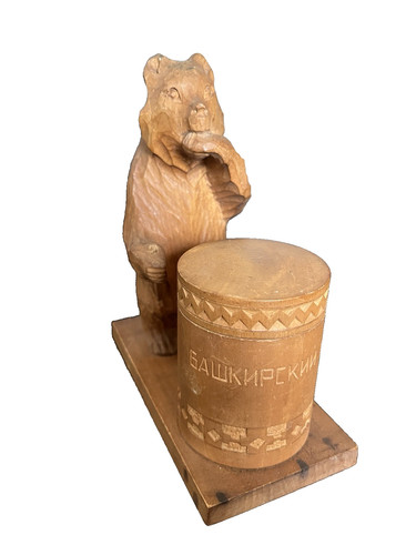 Sculpture ours avec - ours, pot