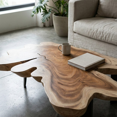Table basse tronc arbre - table, en