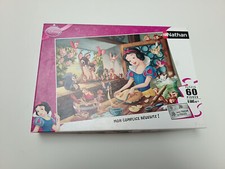 PUZZLE NATHAN 60 PIECES BLANCHE NEIGE FAIT DE LA PATISSERIE DISNEY RF 865543