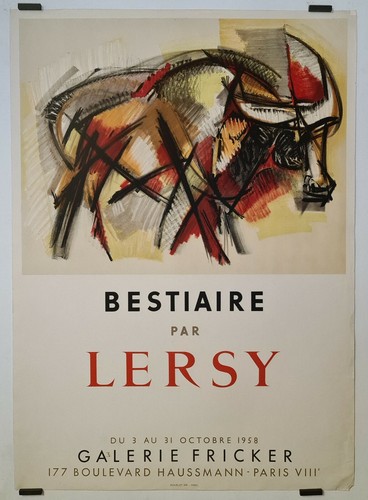 Lersy bestiaire 1958 affiche - bestiaire,