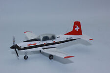 !! VENTE !! Herpa 580656 1:72 Swissair Pilatus PC-7 Turbo Trainer HB-HOQ NEUF