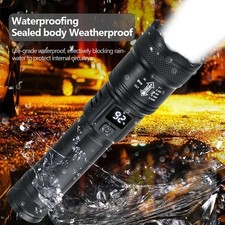 Lampe Torche LED Puissante 2000LM Rechargeable USB Étanche Zoom Camping Pêche