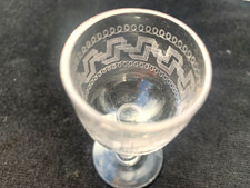 7 Anciens Verres Décor à la Grecque en Verre Soufflé Cave à Liqueur Napoléon III