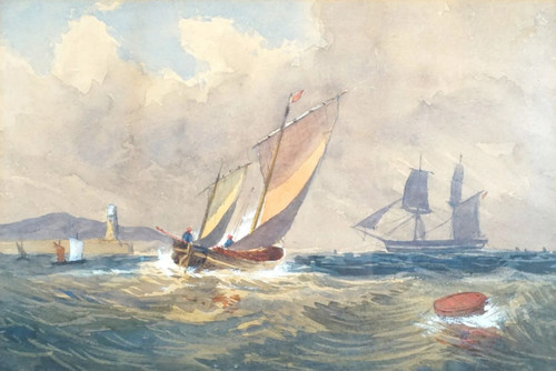 Mer paire aquarelles marines - mer,