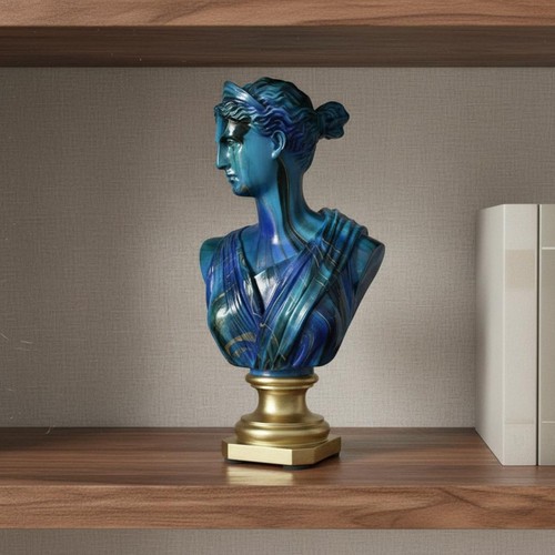 Statue grecque bleue art - statue,