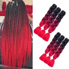 rajout cheveux tresses rouge