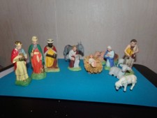 ANCIENS SANTONS creche  devineau  jesus marie joseph rois mage DETAILS HT 9 CM
