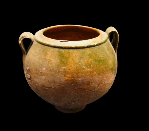 Ancien pot graisse confit - pot,