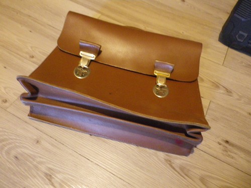 Vintage sacoche écolier cuir - écolier,