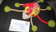 101C/ doudou peluche musical coccinelle rouge vert FUNKY GARDEN (2 dispo)