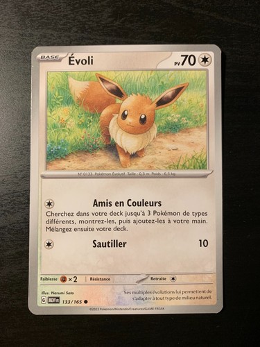 Carte pokémon commune evoli - carte,