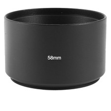 En métal 58mm à visser Pare-soleil d'objectif pour appareil photo numérique Noir