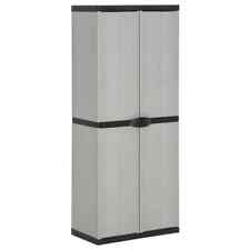 Armoire de Rangement de Jardin 3 Étagères Gris/Noir 68x40x168cm Outils vidaXL