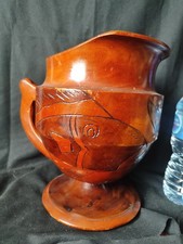 Grand pichet /1,5 Litres bois exotique sculpté