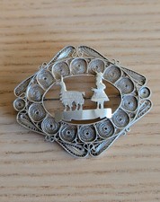 Broche Vintage Argent massif
