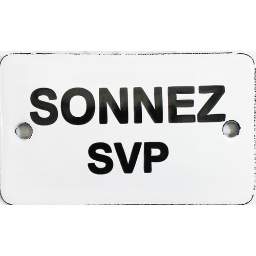 Plaque service émaillée - de,