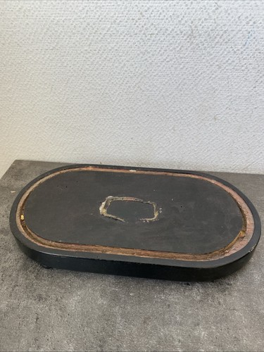Ancien socle bois ovale - ancien,