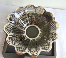 Coupelle  cristal Art-Déco, décor en filigrane d'argent.