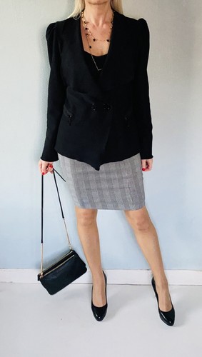 Veste noire cintrée - , à