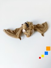 Peluche/Doudou Porte-clé Petite Chauve-souris Marron Blanc Yeux Noirs 23cm - WWF