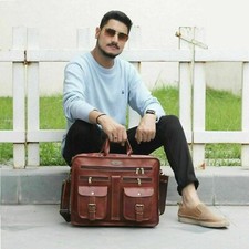 Sacoche messager en cuir de