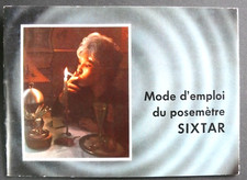 MODE D'EMPLOI / INSTRUCTIONS FOR USE -  GOSSEN POSEMETRE SIXTAR EN FRANCAIS - TB