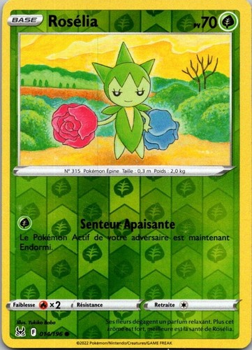 Carte pokémon rosélia - carte,