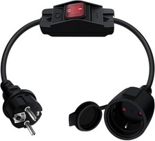 Cable D'extension Schuko avec Interrupteur 16A 250V Rallonge électrique Courte 