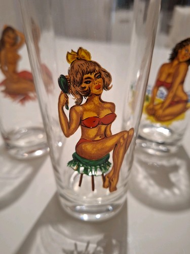 Verre pin plage type - , pin-up