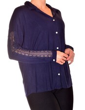 Chemisier bleu marine uni