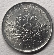 5 Francs 1972 SEMEUSE Nickel