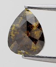 0.94ctw Diamant Poire Forme Rosecut Naturel Seul Pour Bague de Fiançailles