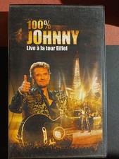 CASSETTE VHS 100% JOHNNY LIVE A LA TOUR EIFFEL