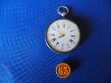 lot 63,ancienne  montre gousset argent a clé